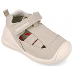 Biomecanics sandale baieti din panza canvas 18-24 Pique Beige Claro