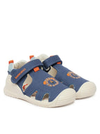 Biomecanics sandale baieti din panza canvas 18-24 Pique Petrol cu leu