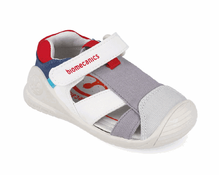 Biomecanics sandale baieti din panza canvas 18-24 Pique Gris