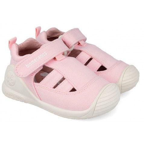 Biomecanics sandale fete din panza canvas 18-24 Pique Rosa simplu
