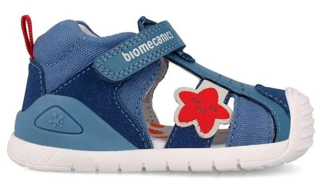 Biomecanics sandale baieti Primii Pasi 18-25 Sauvage Indigo cu stea de mare