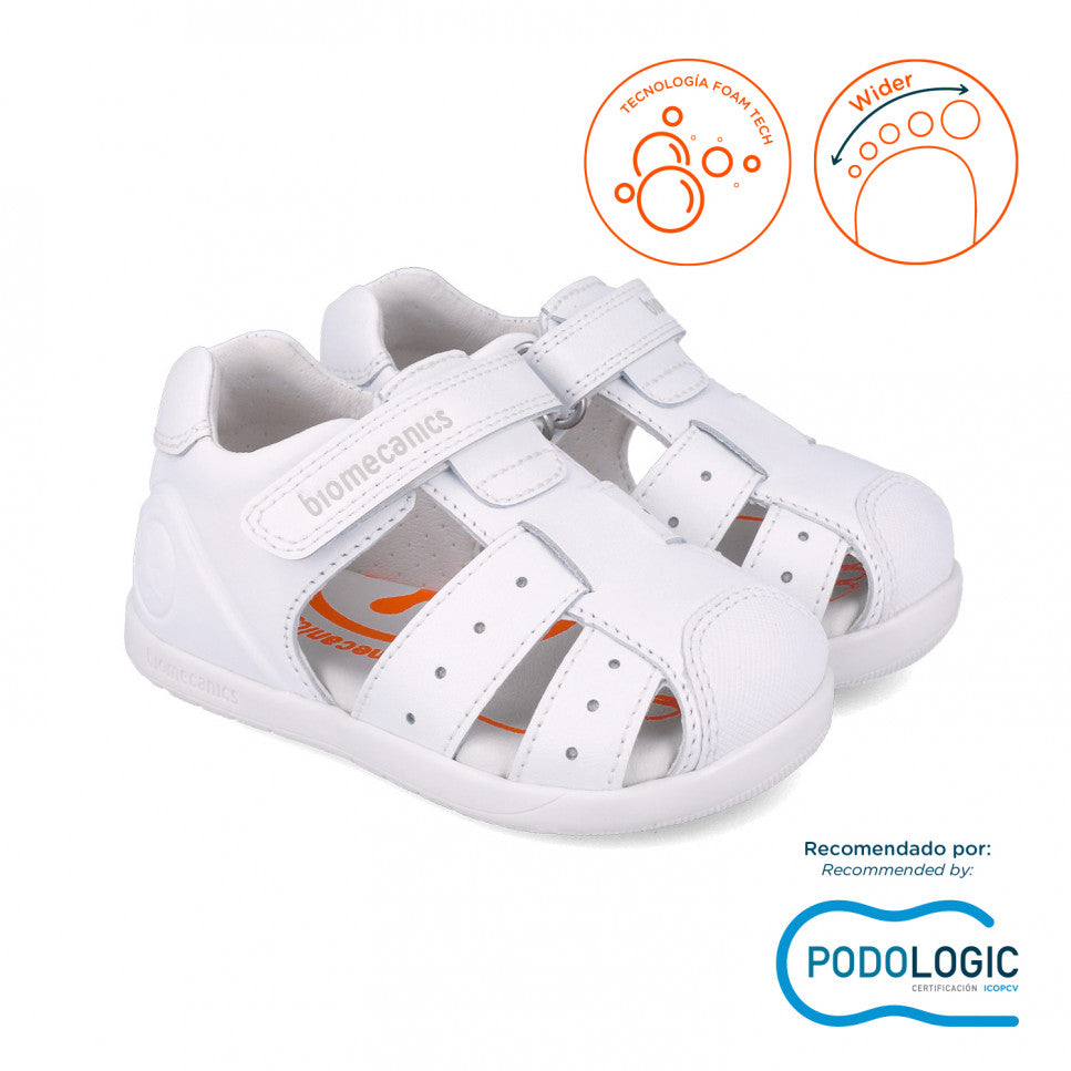 Biomecanics sandale baieti Primii pasi 20-25 Napa Blanco