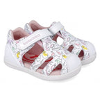 Biomecanics sandale fete 24-26 Napa Blanco cu animale