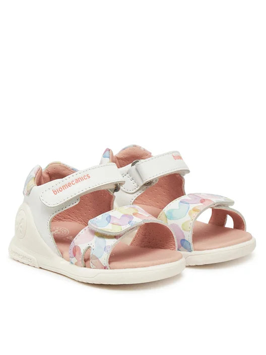 Biomecanics sandale fete 19-25 Nappa Blanco cu inimioare
