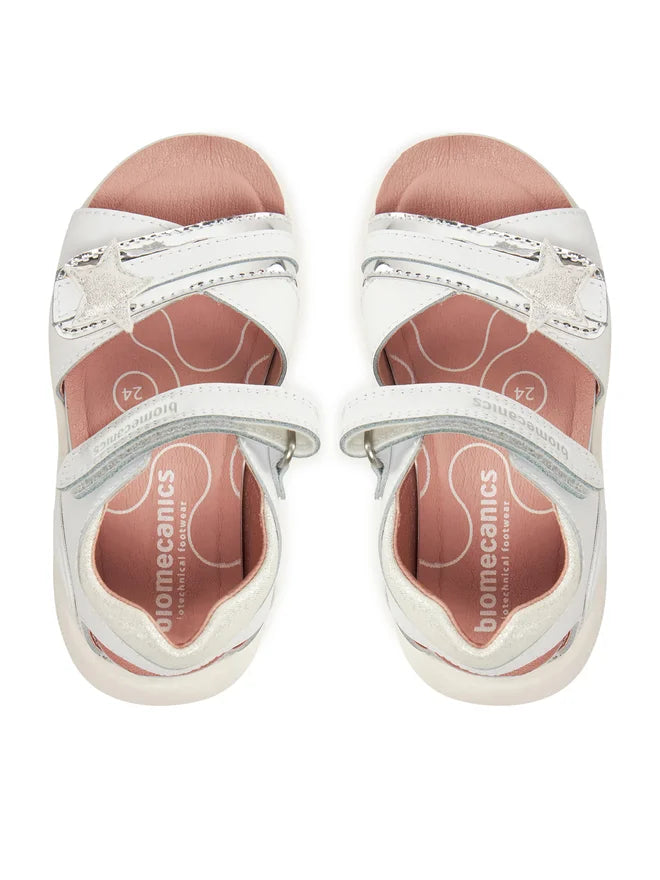 Biomecanics sandale fete 28-34 Napa Blanco cu stea