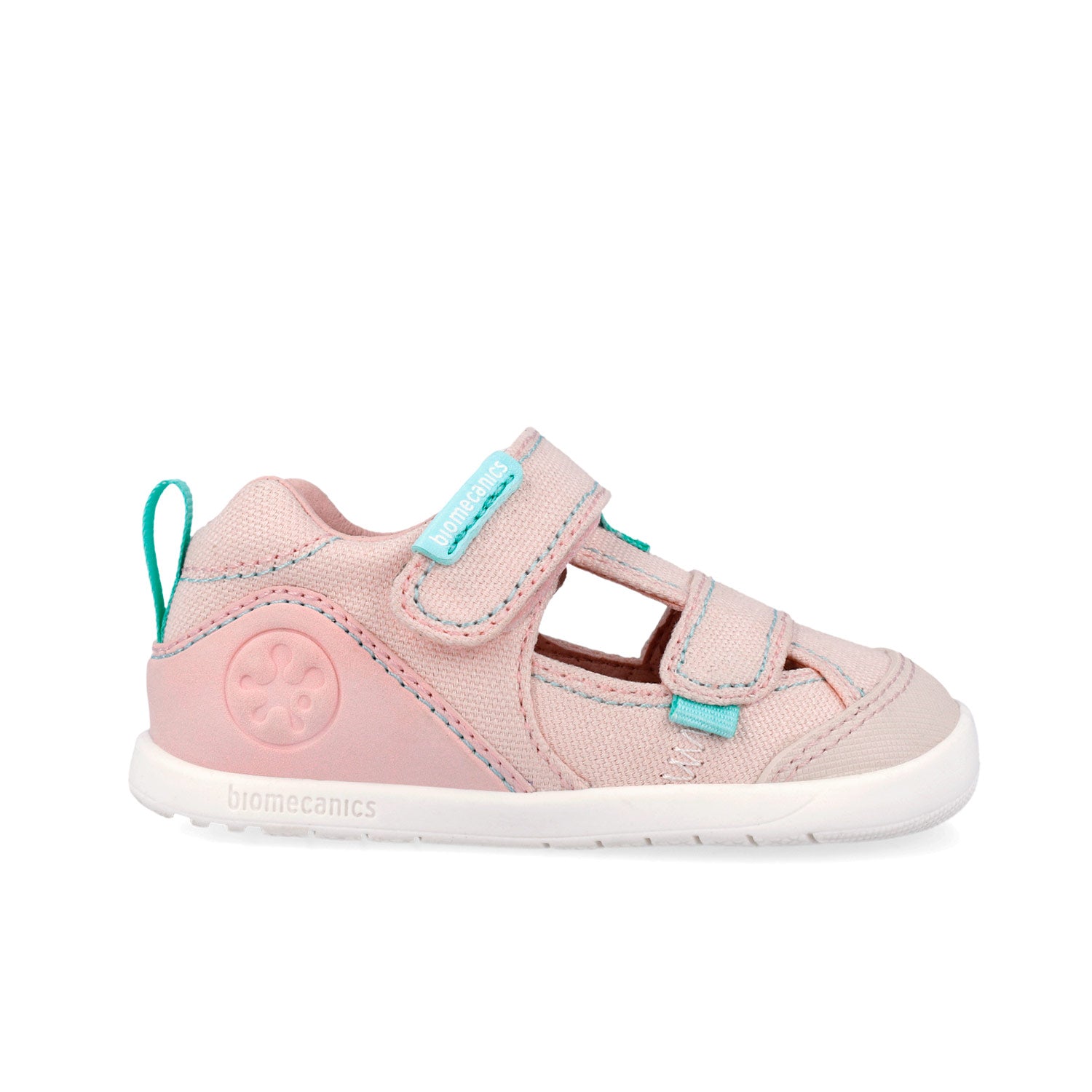Biomecanics sandale fete Barefoot din panza canvas 19-26 Pique Rosa