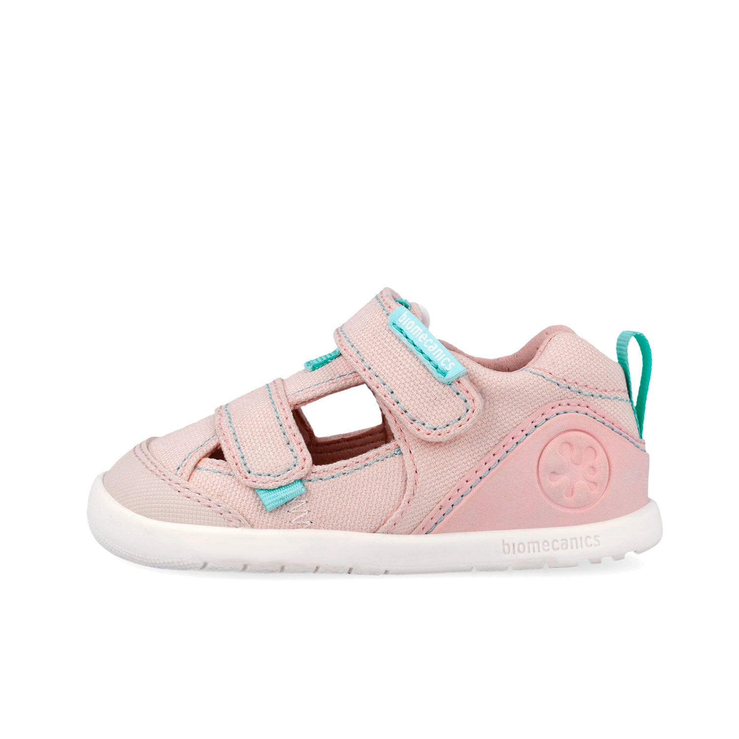 Biomecanics sandale fete Barefoot din panza canvas 19-26 Pique Rosa