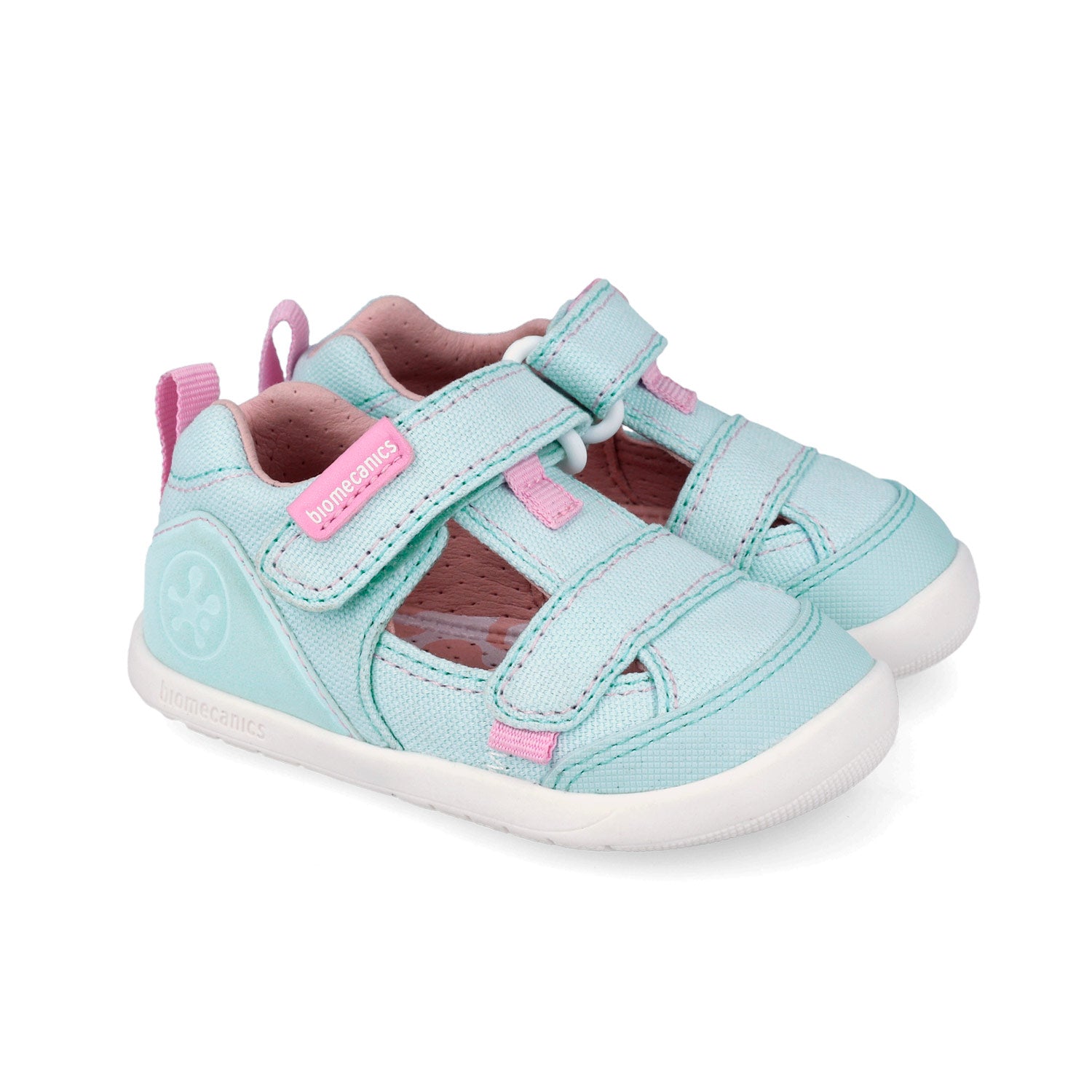 Biomecanics sandale fete Barefoot din panza canvas 20-26 Pique Sky Imagine principală a produsului