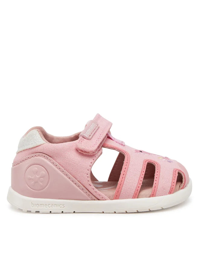 Biomecanics sandale fete din panza 18-24 Pique Rosa cu delfin Imagine secundară a produsului