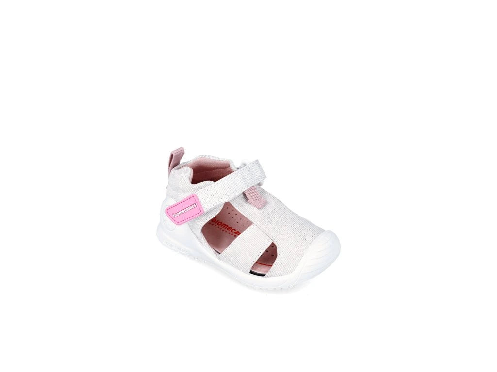 Biomecanics sandale fete din panza 20-24 Metalizado Blanco