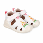 Biomecanics sandale fete din panza canvas 18-24 Pique blanco cu gasca
