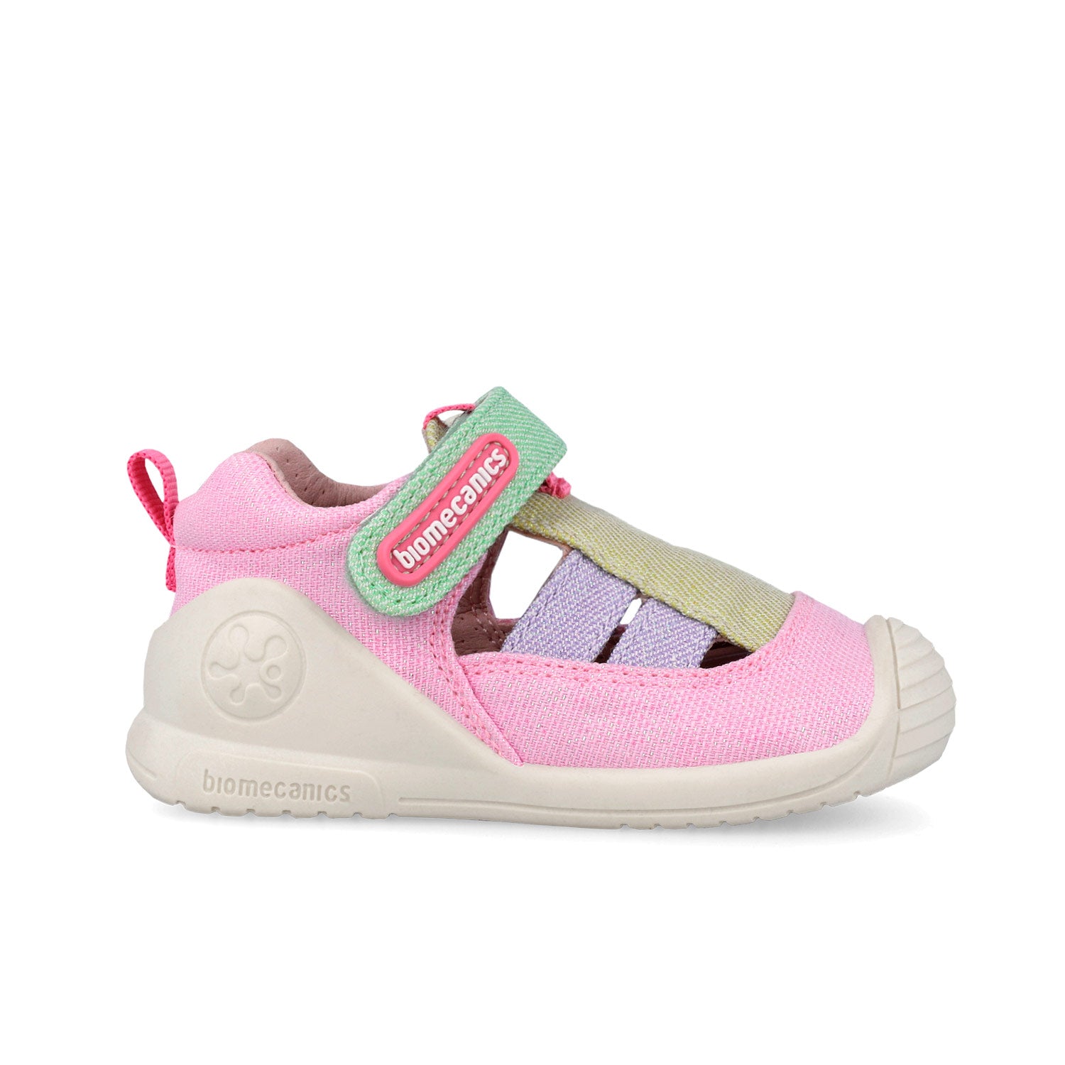 Biomecanics sandale fete Barefoot din panza canvas 18-24 Lurex Fucsia Imagine secundară a produsului