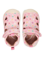 Biomecanics sandale fete din panza canvas 18-24 Lurex Rosa cu stelute