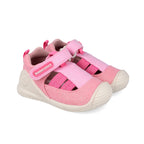 Biomecanics sandale fete din panza canvas 18-24 Lurex Rosa