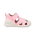 Biomecanics sandale fete din panza canvas 18-24 Pique rosa cu gasca
