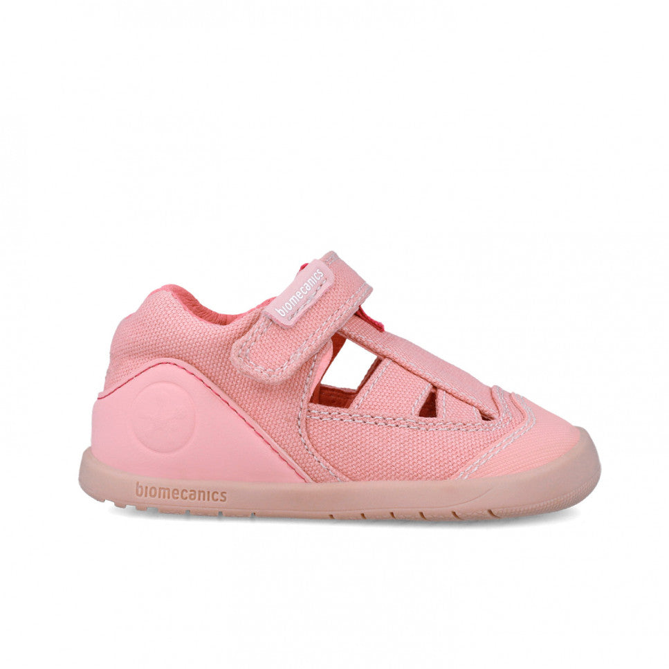 Biomecanics sandale fete din panza Primii Pasi 24-26 Pique Rose Imagine secundară a produsului
