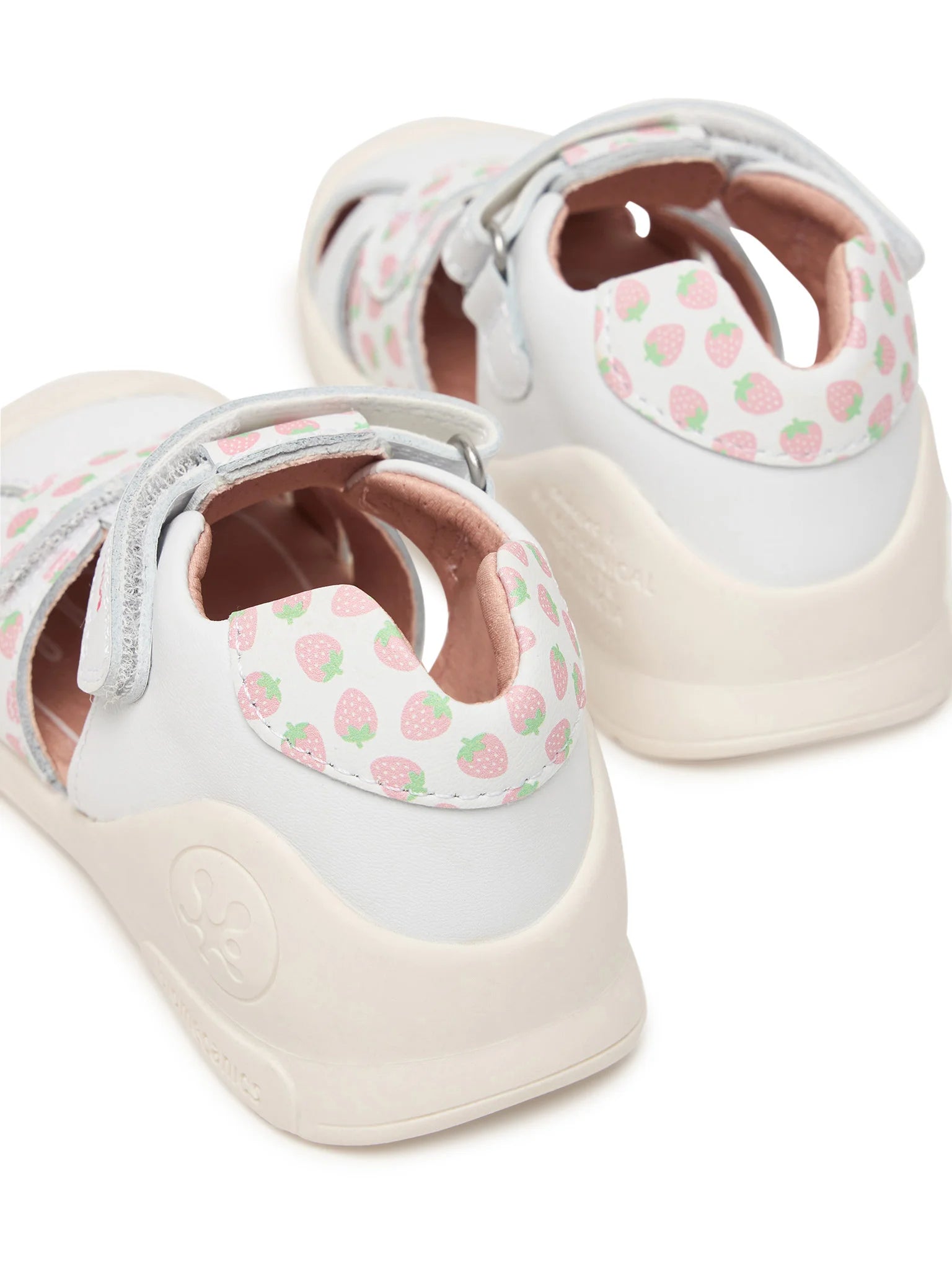 Biomecanics sandale fete Primii Pasi 18-25 Napa Blanco cu capsune