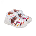Biomecanics sandale fete Primii Pasi 18-25 Napa Blanco cu cirese