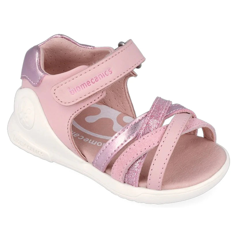 Biomecanics sandale fete cu varf deschis Primii Pasi 19-25 Sauvage Rosa