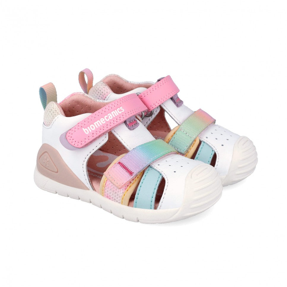 Biomecanics sandale fete Primii Pasi 20-25 Blanco Y Multicolor Imagine principală a produsului