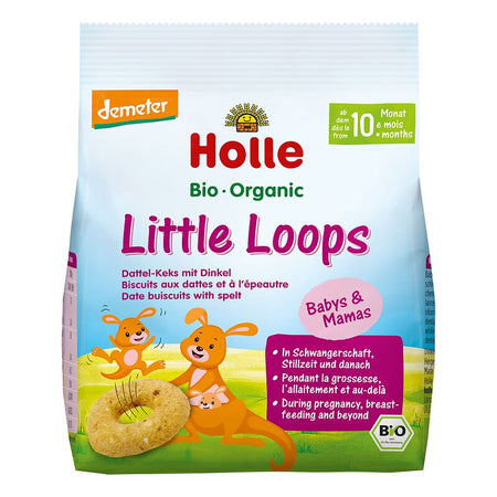 Holle biscuiti din spelta si curmale Bio Little Loops 80 g 10m+ Imagine principală a produsului