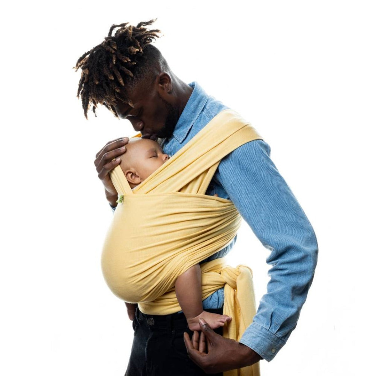 Boba Wrap elastic din bumbac organic 0m+, Yellow Swrenity Flax
