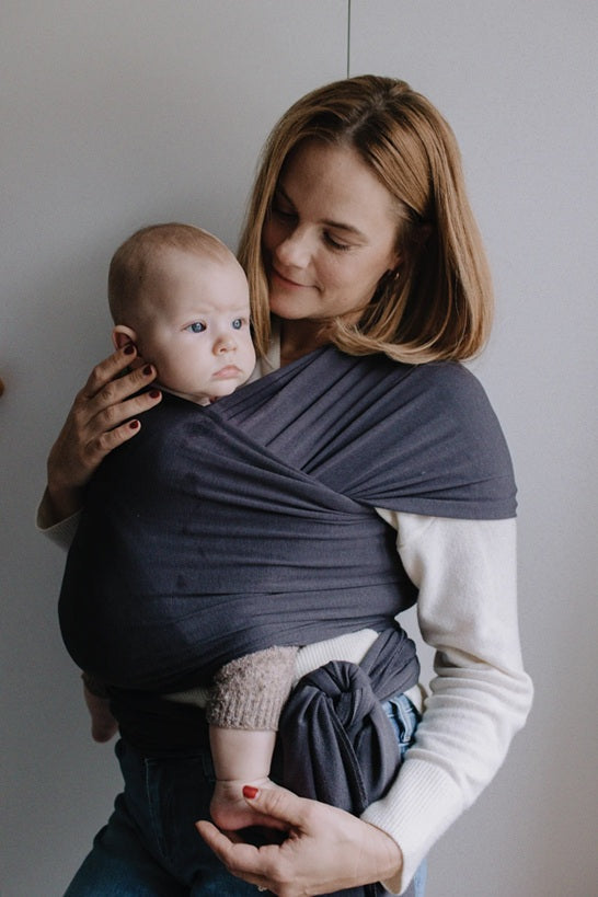 Boba Wrap elastic Serenity pentru purtarea bebelusilor 0m+ Charcoal