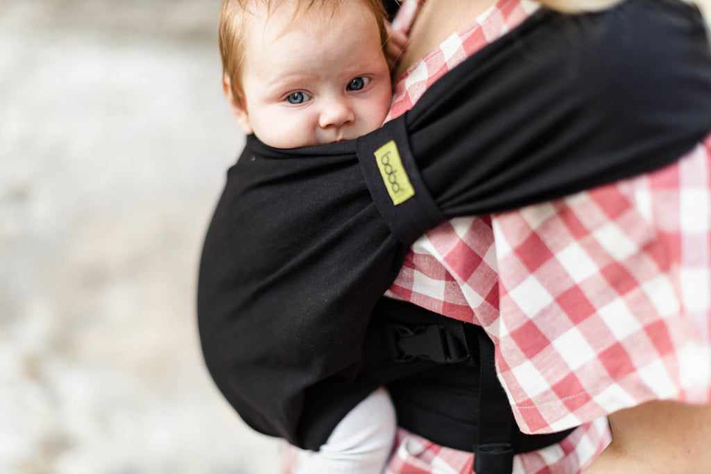 Boba Wrap ergonomic hibrid Bliss din bumbac 3.2-16 kg Black V2