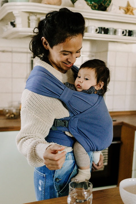 Boba Wrap ergonomic hibrid Bliss din bumbac 3.2-16 kg Vintage Navy Blue V2 Imagine secundară a produsului