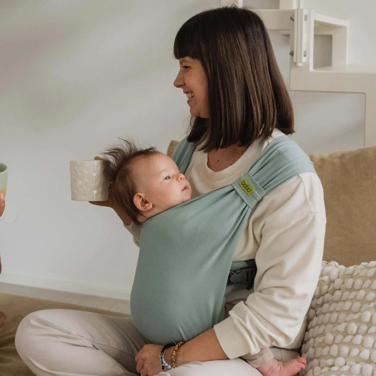 Boba Wrap ergonomic hibrid Bliss din bumbac 3.2-16 kg Sea Mist