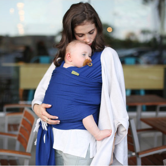 Boba Wrap elastic pentru purtarea bebelusilor cu bambus 0m+ albastru 01 Imagine principală a produsului