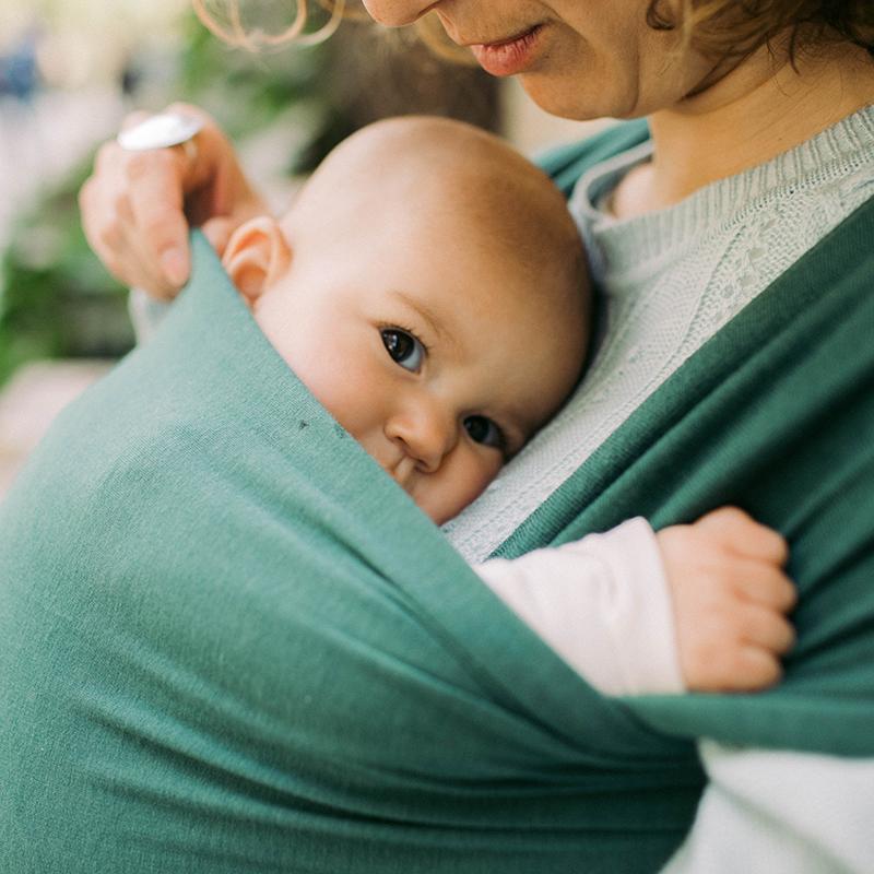 Boba Wrap elastic organic cu bambus 0m+ Rainforest 02