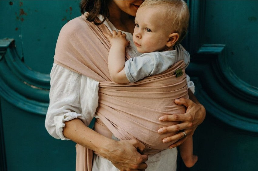 Boba Wrap elastic pentru purtarea bebelusilor cu bambus 0m+ Bloom Imagine secundară a produsului