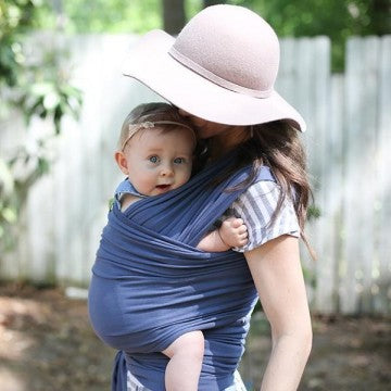 Boba Wrap elastic pentru purtarea bebelusilor 0m+, Vintage Blue Imagine secundară a produsului