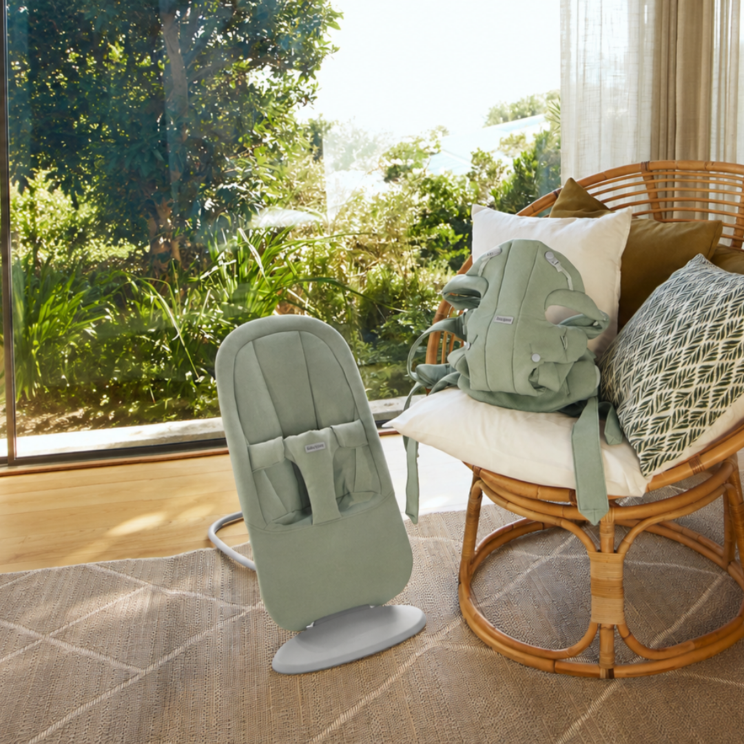BabyBjorn balansoar Begin 0-9 luni Light Green tesatura periata Imagine secundară a produsului