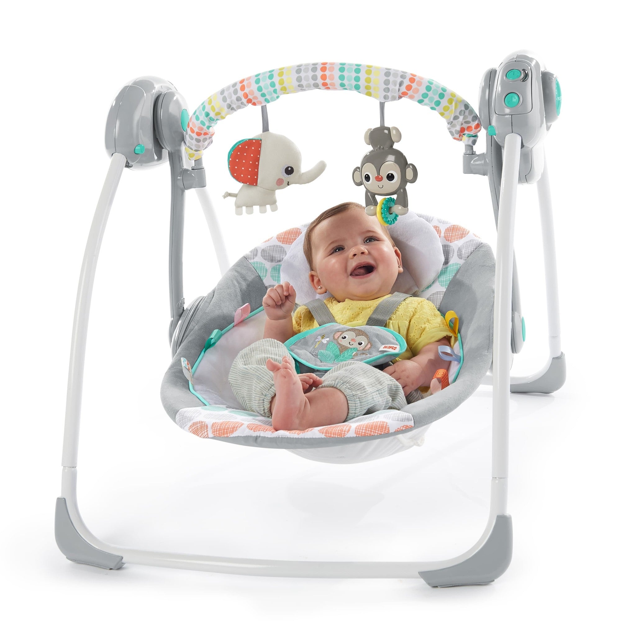 Bright Starts leagan portabil 0-9 kg Whimsical Wild  02