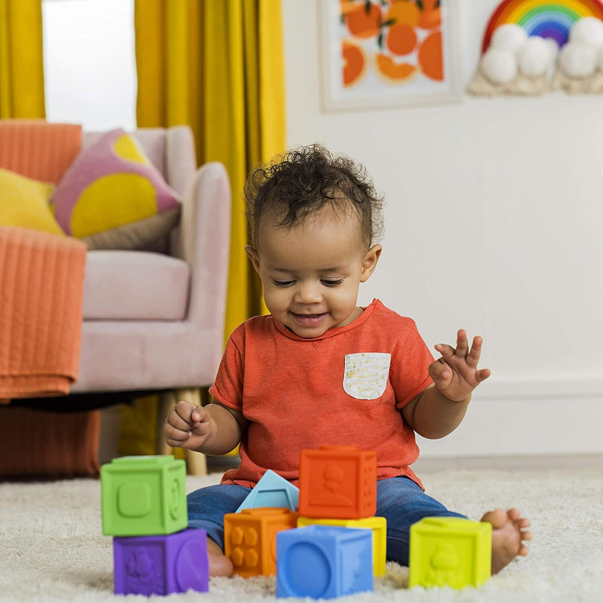Bright Starts jucarie cuburi multicolore 3m+