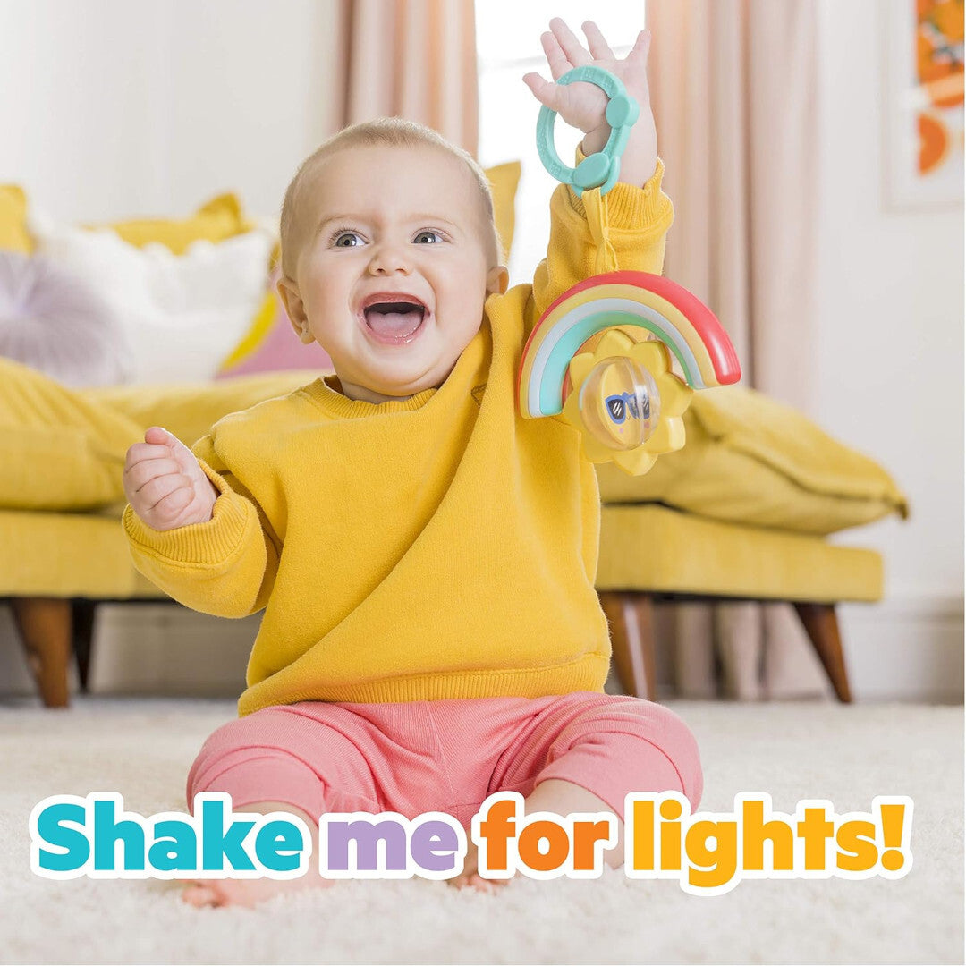 Bright Starts jucarie zornaitoare cu sunete si lumini Sun Shaker Shake&Glow 3m+