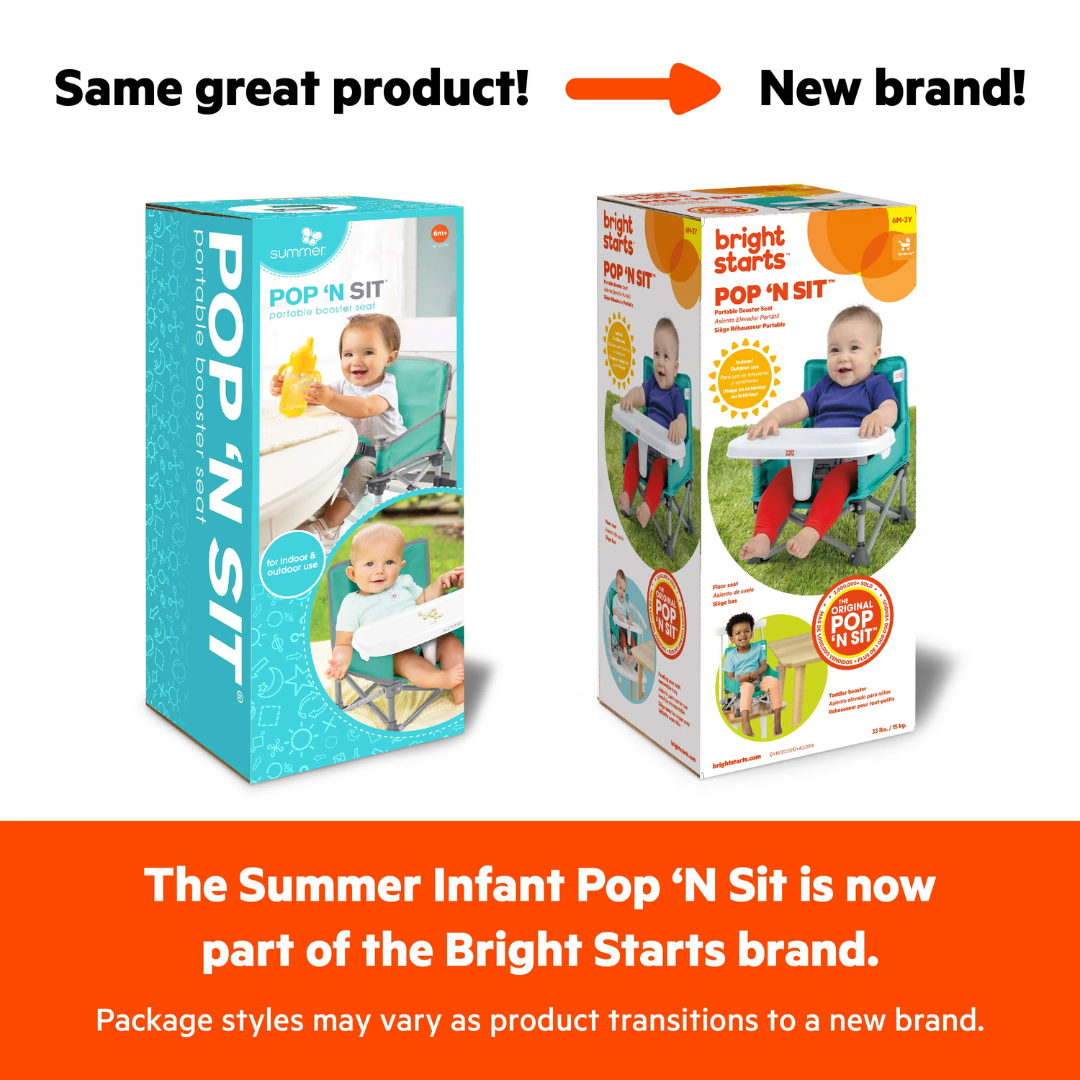 Bright Starts Scaun de masa portabil Pop 'N Sit 6m+ Grey Imagine secundară a produsului