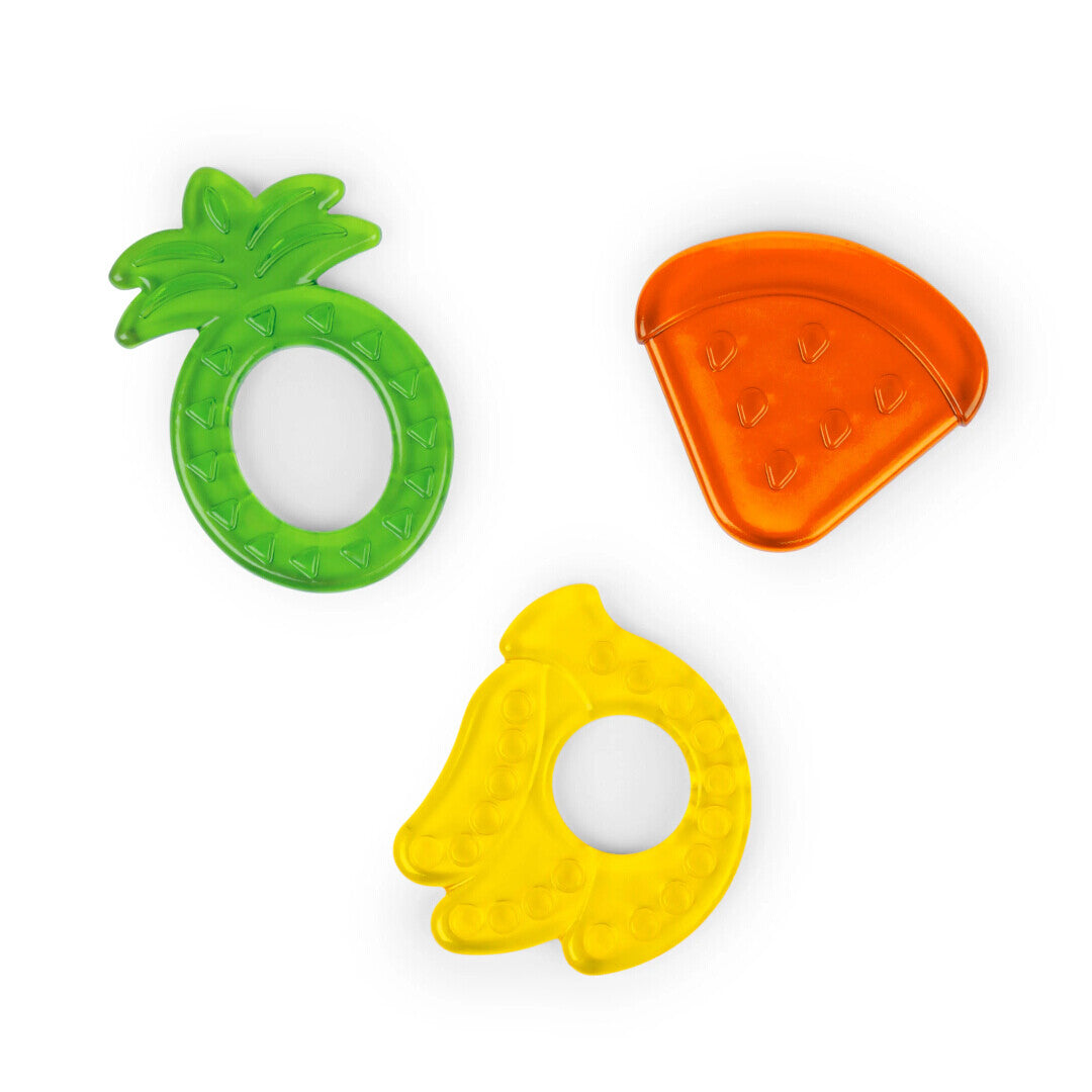 Bright Starts set 3 jucarii de dentitie texturate Juicy Chews - Pepene, Ananas, Banana 3m+ Imagine principală a produsului