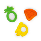 Bright Starts set 3 jucarii de dentitie texturate Juicy Chews - Pepene, Ananas, Banana 3m+