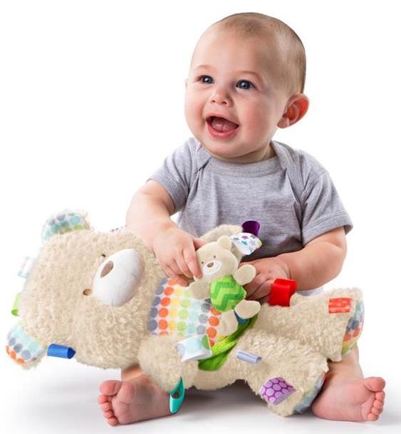Bright Starts Jucarie de plus Ursuletul cu puiut Snuggles Bear 02