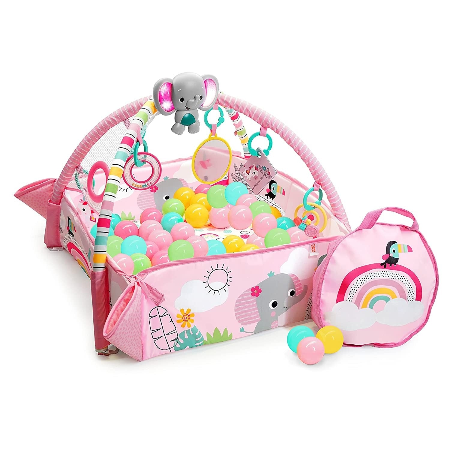 Bright Starts covor de joaca 5in1 Gym&Ball Pit Rainbow 01
