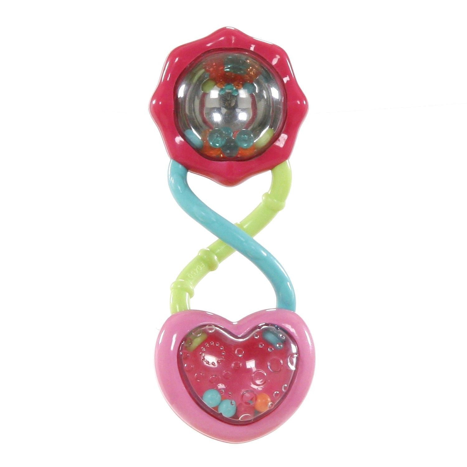 Bright Starts jucarie scutura si priveste Barbell Rattle 6m+ 01