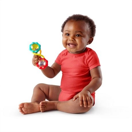 Bright Starts jucarie scutura si priveste Barbell Rattle 6m+  02