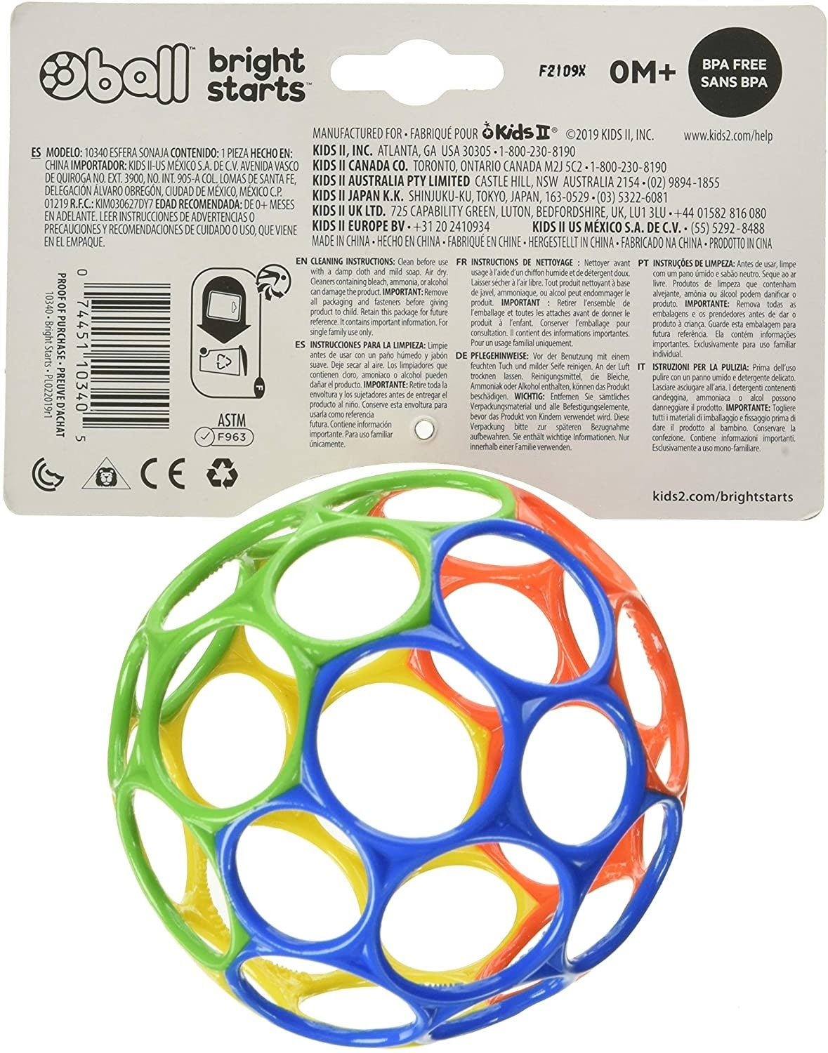 Bright Starts minge multicolora Oball 0m+ 02