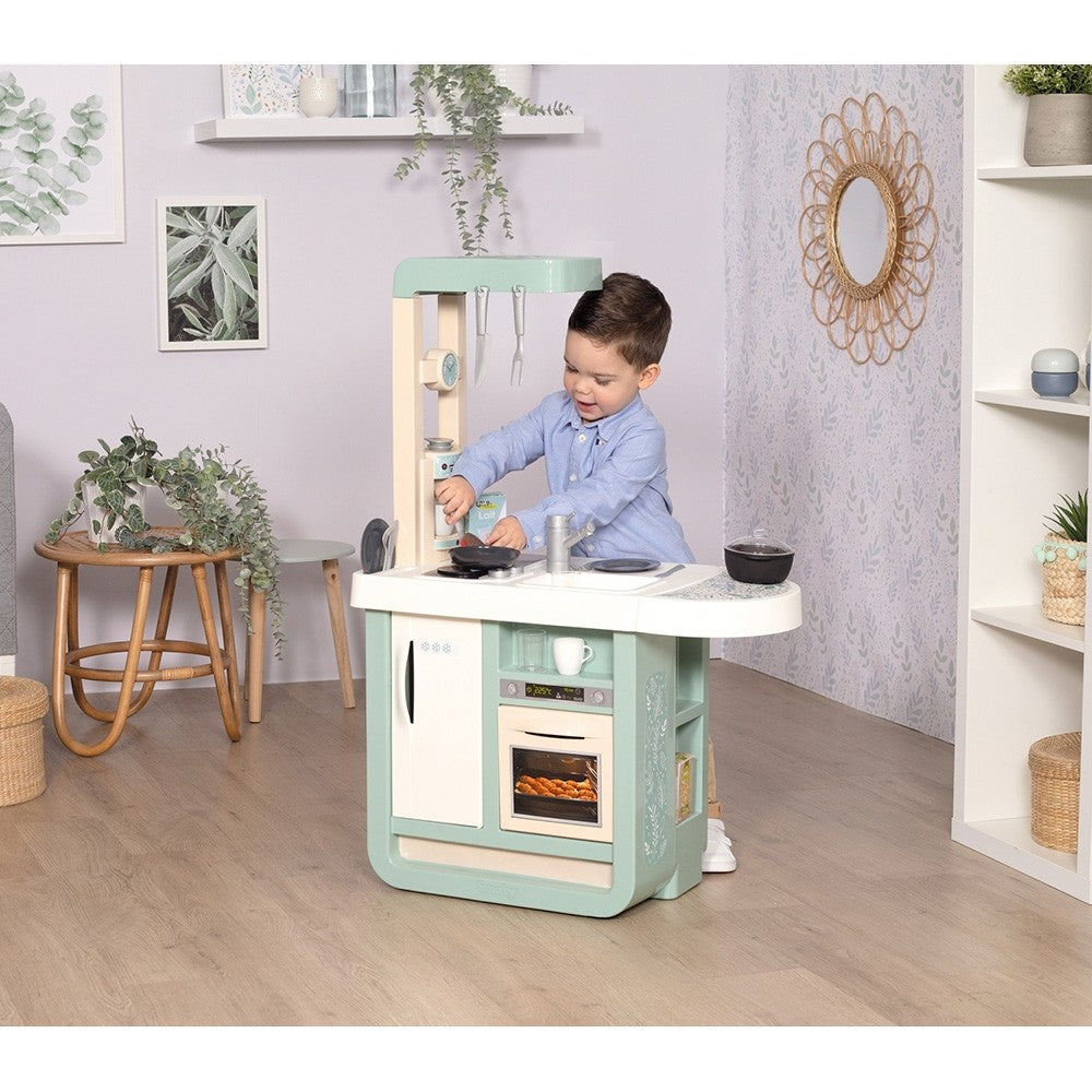 Smoby bucatarie Cherry Kitchen cu 25 accesorii 3 ani+