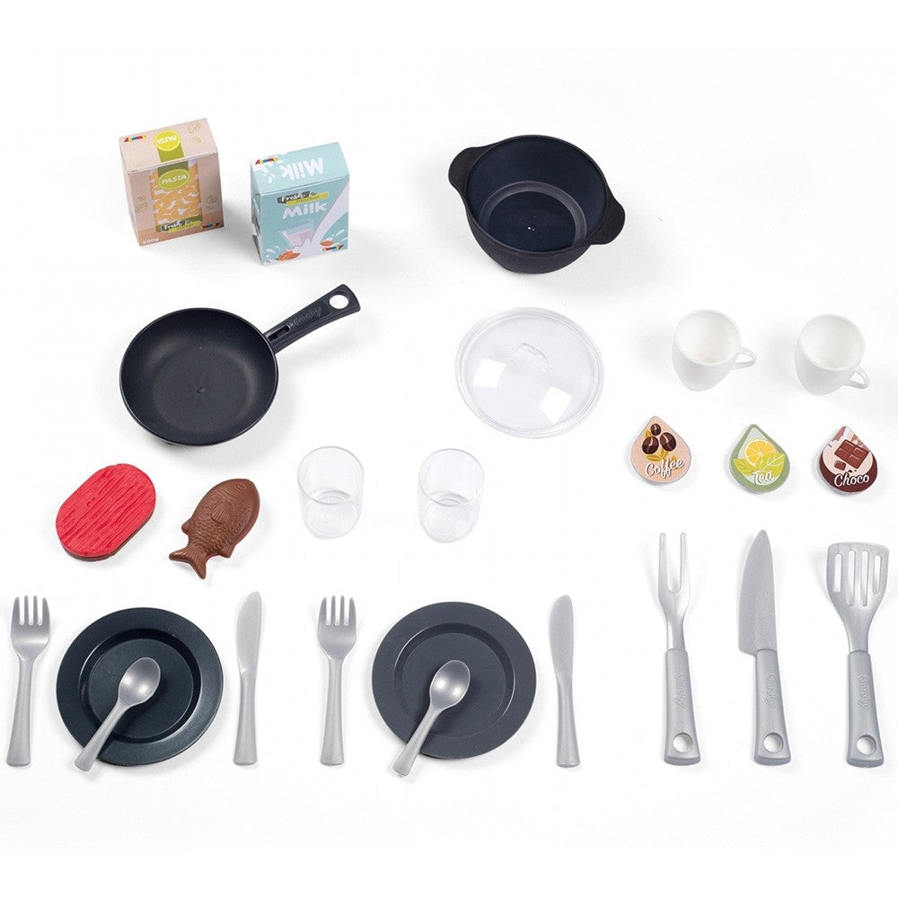 Smoby bucatarie Cherry Kitchen cu 25 accesorii 3 ani+
