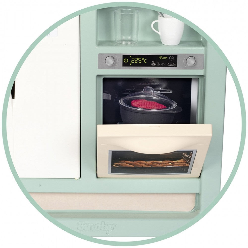 Smoby bucatarie Cherry Kitchen cu 25 accesorii 3 ani+
