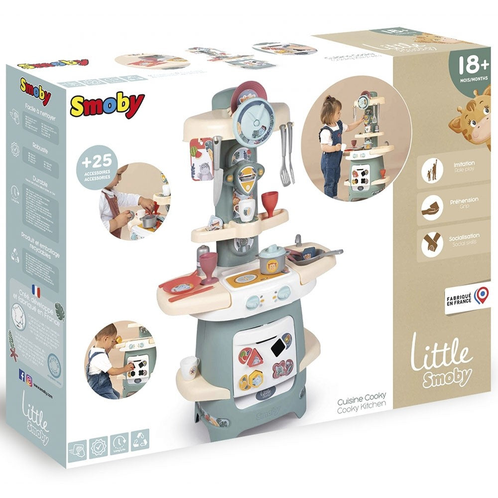 Smoby jucarie bucatarie Cooky Kitchen cu accesorii 3 ani+ Albastru